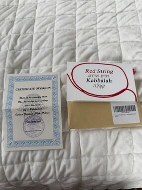 Red String Kabbalah Bracelet Card with Certificate and Envelope (6)